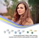 thumbnail image 3 of Sonducket Pendientes de 2 uds con de plata, pendientes redondos con abalorio, joyería de boda para mujeres y niñas, presente a la moda, Ropa, zapatos y accesorios Miscelánea Blanco, 3 of 6