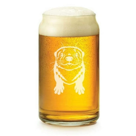 

16 oz Beer Can Glass Cute Otter Gift