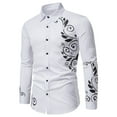thumbnail image 2 of Camisa de Manga Larga Con Estampado de Botones Casuales A La Moda Para Hombre Odeerbi  ODB179598, 2 of 9