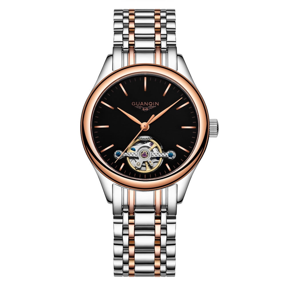 GUANQIN Women Vintage Automatic Self Winding Skeleton Wrist Watch with ScratchResistant