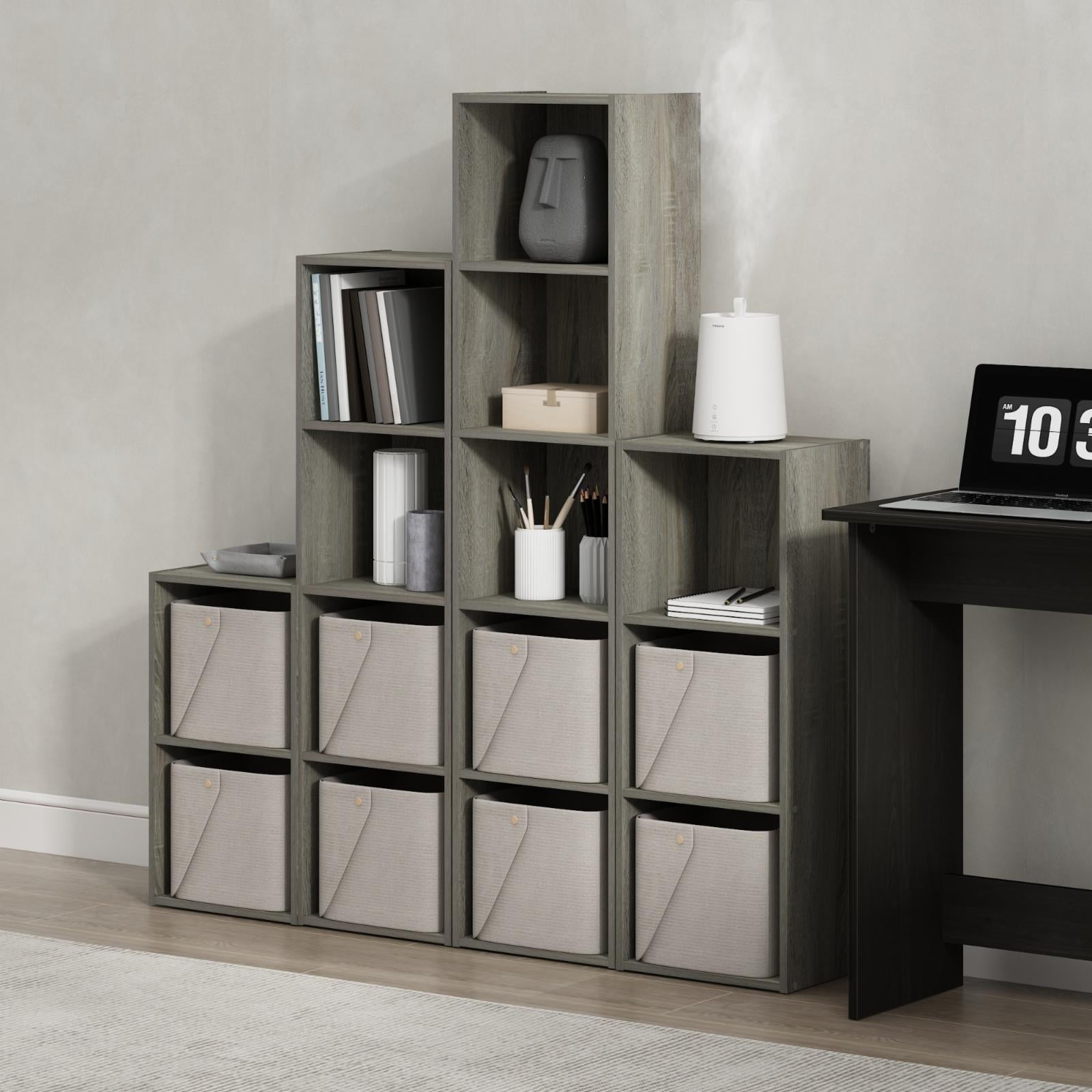 Furinno Pasir 4Tier Open Shelf Easy Bookcase, Green/White  (图5)