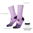thumbnail image 6 of Honeii Lavender Roses Arrangement Print Adult Socks,Crew Socks,Casual Calf Socks,Daily Wear Socks for Men & Women, Perfect for Sports, Casual and Everyday Use, 6 of 6