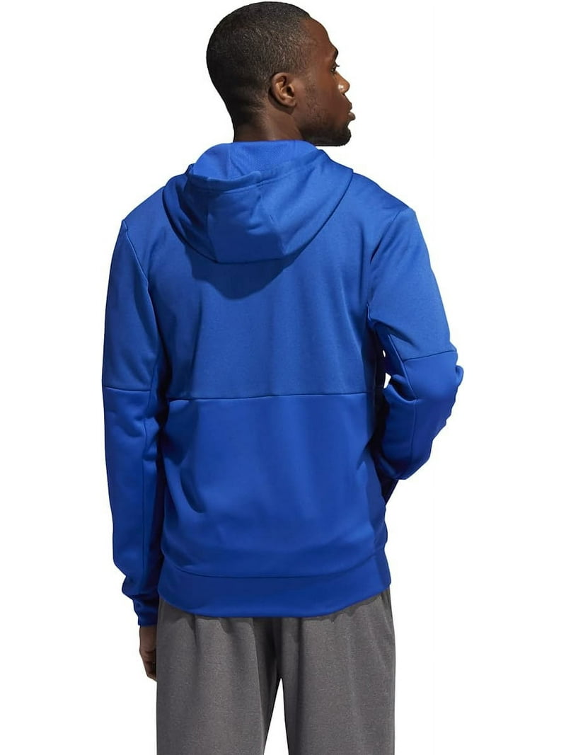 Adidas Men's Team Issue Full Zip Hoodie Jacket, Royal White, 2XL