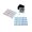 White, variant on Push The Tile Strategic Board Game, Interactive Tabletop Logic Game for Parties and Social Gatherings, Desktop Competitive Set with Moving Tiles
