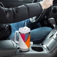 thumbnail image 4 of Yayeee 30oz Stainless Steel Tumbler with Straw and Handle Double-Wall Insulated Travel Water Bottle, Colorful Triangles, 4 of 8