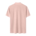 thumbnail image 5 of Moxiu Short Sleeve Shirts Mens Mock Turtleneck Sweater Slim Fit Undershirt Casual Basic Tops Ribbed Knit Pullover Solid Tee 2026 Pink,XXXL, 5 of 7