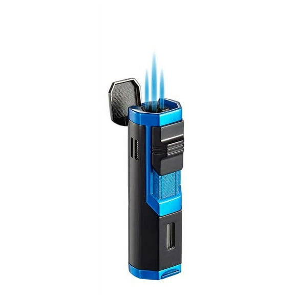 Visol Andes Black & Blue Triple Torch Cigar Lighter