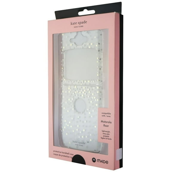 Kate Spade Protective Hardshell Case for Motorola Razr (2019) - Clear/Disco Dots