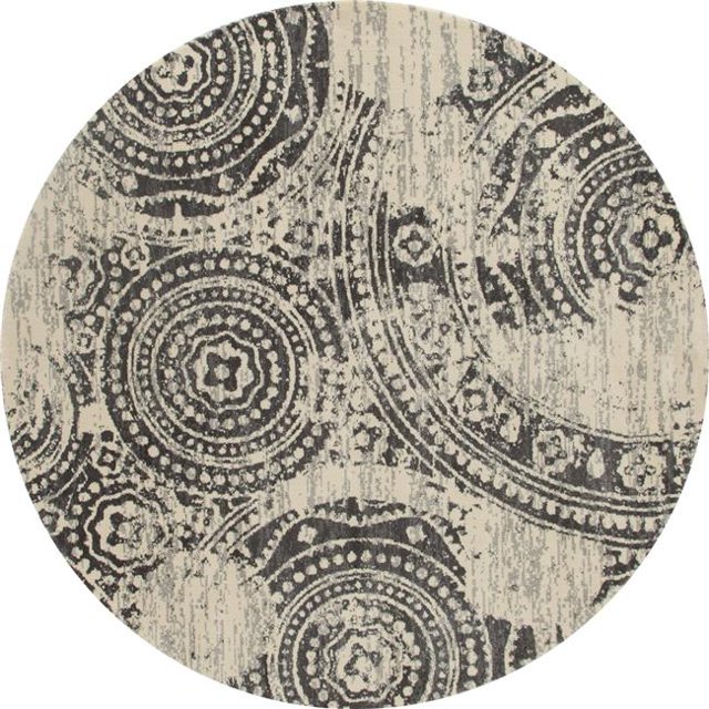 Art Carpet 24187 5 Pi Milan Collection Pièces Tissé Zone Ronde Tapis&44; Gris
