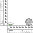 thumbnail image 6 of Gem Stone King 925 Sterling Silver Blue Zircon and Green Peridot Engagement Ring for Women | 1.45 Cttw | Round 5MM | Gemstone Birthstone | Size 5, 6 of 6