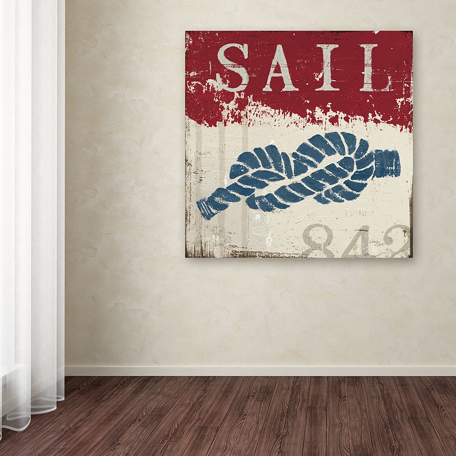 Trademark Fine Art "Nautical III Red" Canvas Art by Wellington Studio