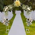 thumbnail image 3 of TFCFL 2x2.4M Detachable A-Shape Wedding Arch Floor Standing Flower Ballon Frame for Wedding Party Decoration White/ Gold, 3 of 29