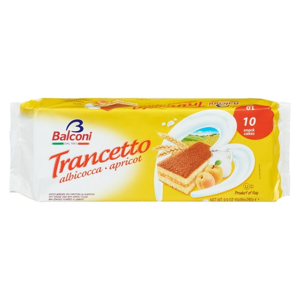 Collation gâteau éponge Trancetto de Balconi - abricot