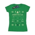 thumbnail image 1 of Harry Potter Womens Christmas Pattern Cotton T-Shirt, 1 of 3