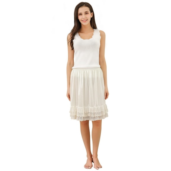 Richie House Women's Light Skirt with Lace RHW2810
