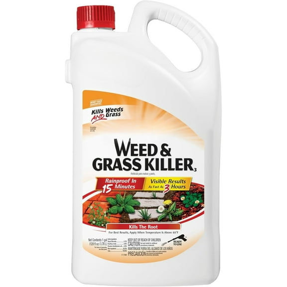 Weed & Grass Killer, Use On Driveways, Walkways and Around Trees and Flower Beds, 1 Gallon (RTU Spray)