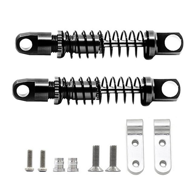Kit de actualización de amortiguadores metálicos para eje trasero, accesorios de bricolaje para tracción en las cuatro ruedas Negro