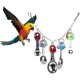 thumbnail image 2 of Loro Con Cucharas De Metal De Colores Colgando Jaula De Juguete Lovebird Para Loros. Afortunado Sencillez, 2 of 5