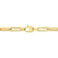 thumbnail image 6 of JewelStop 10K Yellow Gold 4.2mm 7.5in Polished Paperclip Chain Bracelet with Polished Finish and Pear Shaped Lobster Clasp, 6 of 7