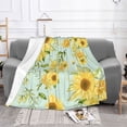 thumbnail image 2 of XMXT Flannel Throw Blanket for Couch, Warm Sunflower Print Bed Sofa Decor Blankets for Home Bedroom, 40 x 30 inches, 2 of 9