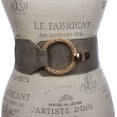 thumbnail image 2 of Women's 3" (75 mm) Wide High Waist Fashion Stretch Belt with Ring Hook Buckle, 2 of 3