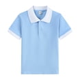 thumbnail image 4 of WMQPNNS Boys Summer Shirts Casual Short Sleeve Lapel Collar Button up Blouse Basic Tee Shirt Letter Print Tops for Age 2-3 Years, p1-White, 4 of 4