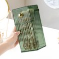 thumbnail image 4 of Soporte Para Brochas De Maquillaje Almacenamiento de cosméticos Soporte de almacenamiento de cosméticos a prueba de polvo para baño (verde) Likrtyny  Libre de BPA, 4 of 7