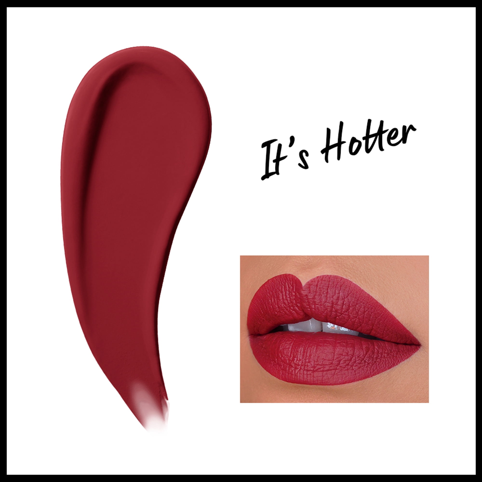 (2 pack) NYX Professional Makeup Lip Lingerie XXL Smooth Matte Liquid Lipstick, 16hr Longwear, It's Hotter, 0.13 fl. oz.