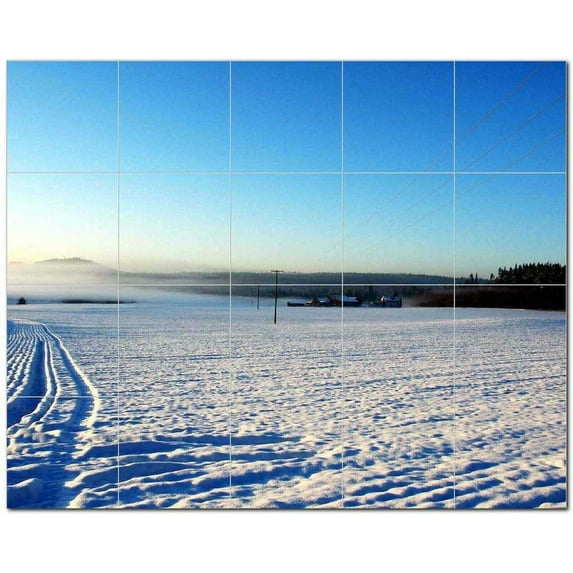 Winter Photo Ceramic Tile Mural Kitchen Backsplash Bathroom Shower 406393-XL54