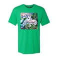 thumbnail image 2 of Wild Bobby, Unicorn Fanstasy Island Castle Animal Lover Male Premium Tri Blend T-Shirt, Envy, Small, 2 of 3