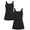 Black /Black., variant on Women's Rib Tank Top, Sizes XS-XXXL