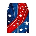 thumbnail image 4 of Save On Men's American Flag Swim Trunks Usa 4Th Of July Patriotic Board Shorts Quick Dry Lined Beach Shorts Knee Length Plus Size Sweatpants With Pockets, 4 of 5