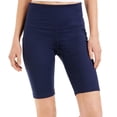 thumbnail image 2 of ID Ideology Womens Compression High Rise 10 Bike Shorts Indigo Sea S, 2 of 3