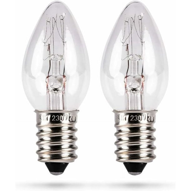 Bombillas de repuesto de bajo consumo para lámparas de sal del Himalaya. Ilumine su espacio con nuestras bombillas resistentes a altas temperaturas que producen una luz blanca cálida, ideal para