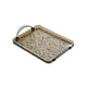 thumbnail image 4 of Bandeja rectangular para servir, bandeja para servir, almacenamiento de maquillaje, organizador de tocador de baño Borde plateado gris., 4 of 9