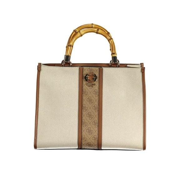 Guess Jeans Beige Cotton Handbag