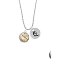 thumbnail image 2 of Delight Jewelry Silvertone Domed Music - Clarinet Silvertone Script Initial Disc - Q - Charm Necklace, 20"+3", 2 of 4
