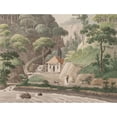 thumbnail image 2 of Søren L. Lange 18x15 Gold Ornate Wood Frame and Double Matted Museum Art Print Titled - A Chapel by Liselund at Moen (1804 - 1805), 2 of 4