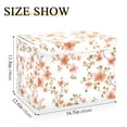 thumbnail image 5 of Yayeee Collapsible Cube Storage Bin with Lid Fabric Closet Decorative Basket with Handles, Orange Floral Blooms, 5 of 7