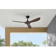 thumbnail image 3 of Home Decorators Collection Tager 52 in. Indoor/Outdoor Matte Black and Whiskey Barrel Blades Smart Ceiling Fan with Remote Powered by Hubspace, 3 of 7