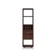 thumbnail image 4 of Furniture of America Lionell Mid-Century Wood Standing Wine Rack in Dark Walnut, 4 of 8
