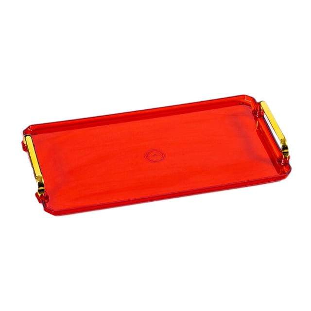 veasfak Serving Tray Rectangular Bathroom Organizer for Restaurant Hotel Living Room L
