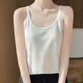 thumbnail image 5 of Tbopshirt Women Cotton Camisoles Tank Tops Sleeveless Crew Neck Solid Color Spaghetti Strap Summer,2XL, 5 of 6
