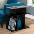 thumbnail image 2 of HomeRoots 332838 24 in. Black & Grey Top Accent Table, 2 of 5