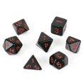 thumbnail image 4 of 7pcs Multi-faced Acrylic Dices Black Red Table Games Tools Geometric Double Color Numbers Dices Kit, 4 of 8