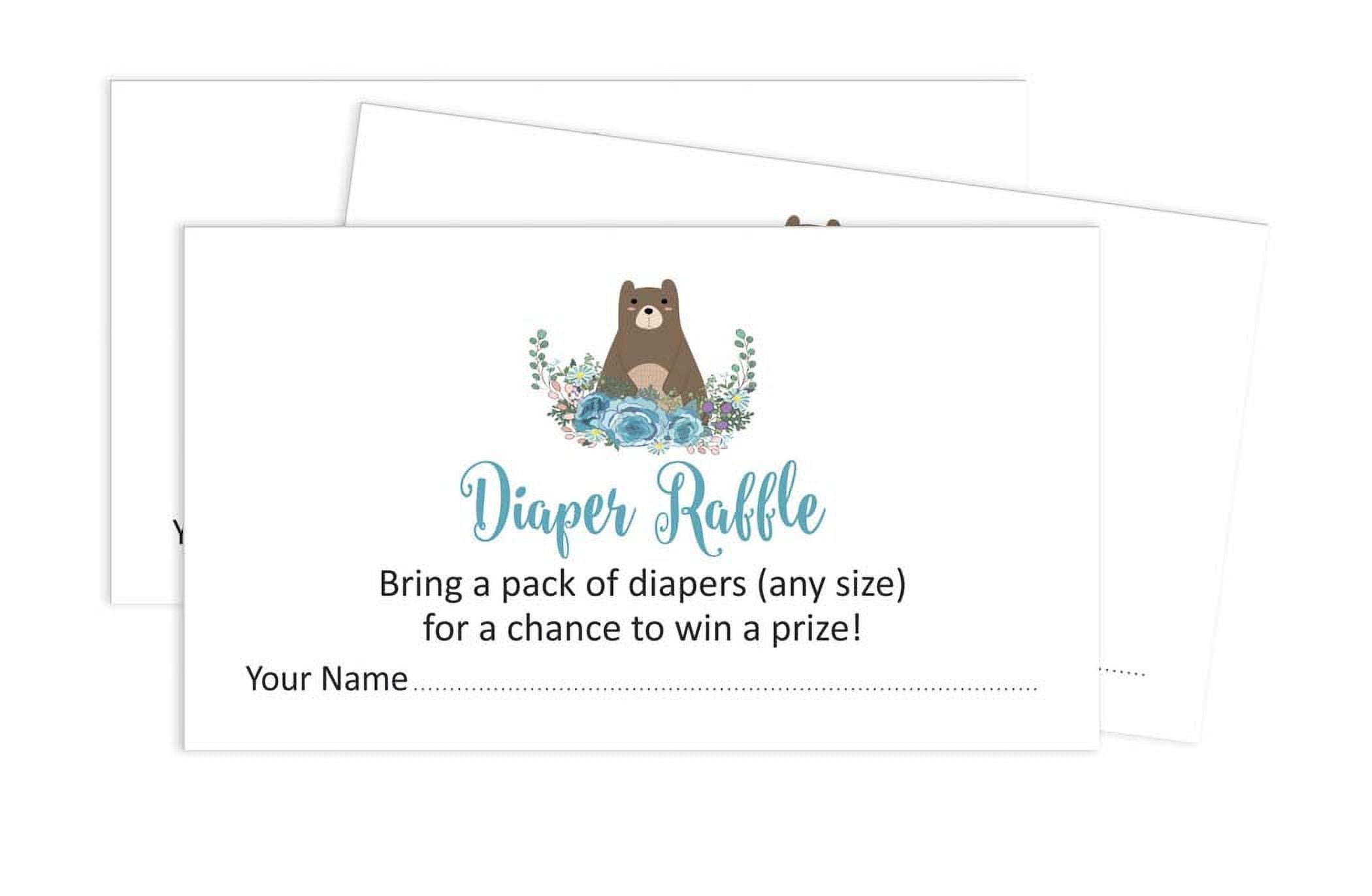 Inkdotpot 30Baby ShowerDiaper Raffle Ticket Lottery Insert Cards Supplies Games For Baby Shower Party Jungle Animals Bring A Pack Of Diapers To Win Favors Gifts And Prizes