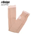 thumbnail image 1 of 1 Pair 420D Compression Burn Fat Sleeping Overnight Slimming Stockings Lady's Beauty Leg Free Size Beige, 1 of 6
