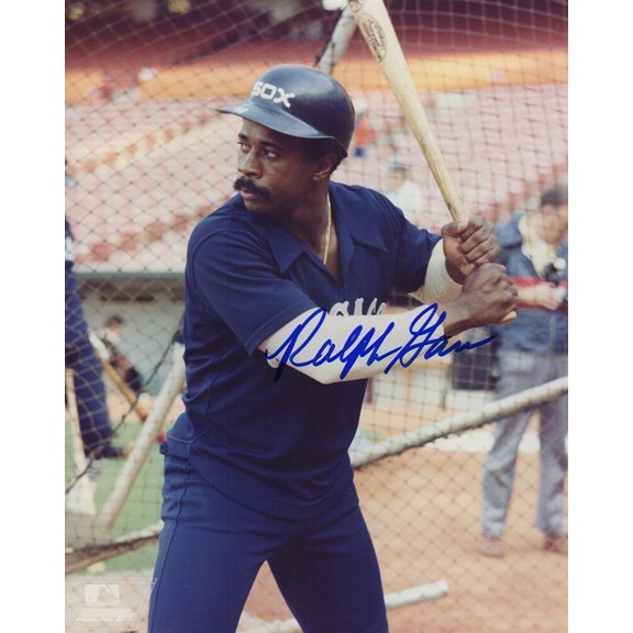 Collectible Ralph Garr Signed White Sox In Batting Cage 8x10 Photo