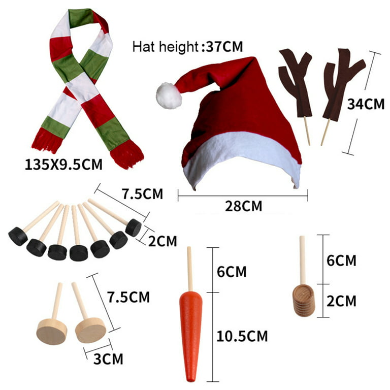 Happy date 1 Set Christmas Snowman Decorating Kit, Snowman Making Kit  Winter Party Kids Outdoor Toys Decoration Christmas Holiday Decoration  Ornaments