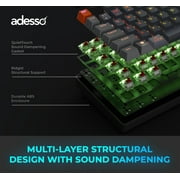 Adesso EASYTOUCH1300 Mechanical Gaming Keyboard Wired/Wireless/Bluetooth